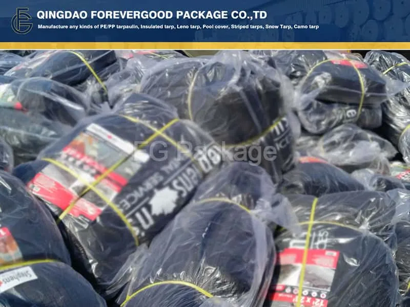 Изолированный брезент, черный, медная проушина 8x25 футов