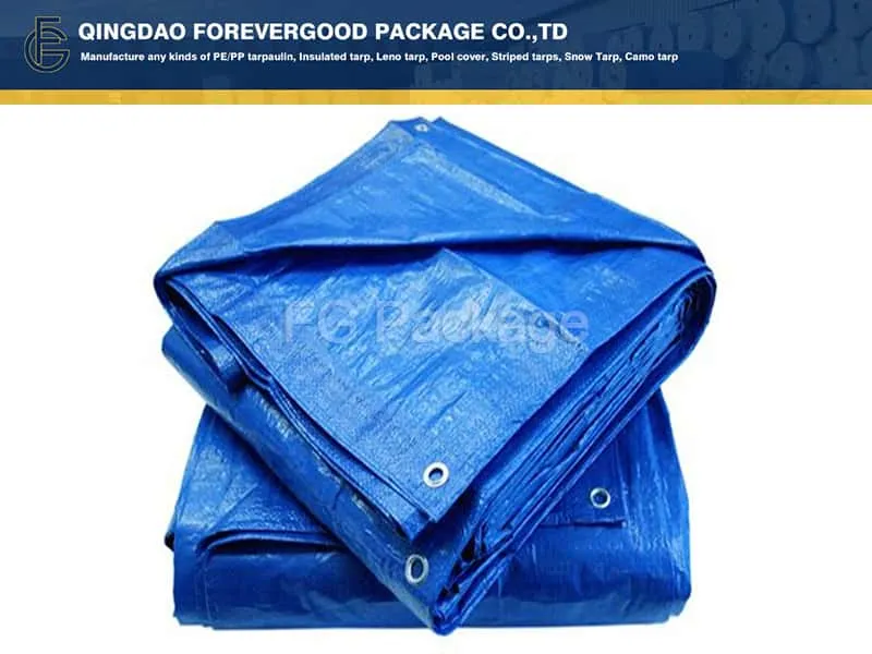 Усиленный полиэтиленовый брезент с втулками для канатов