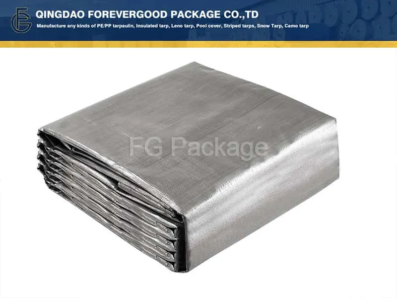 Серебряный прочный брезентовый чехол из полиэтилена