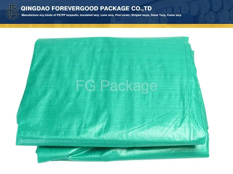 Легкий зеленый полиэтиленовый брезент