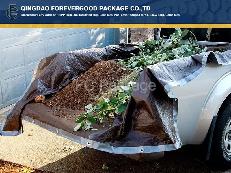 Серебристо-коричневый полиэтиленовый брезент для почвы