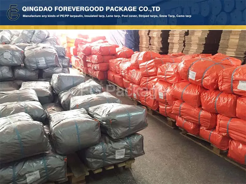 Оранжево-серебристый водонепроницаемый полипропиленовый брезент