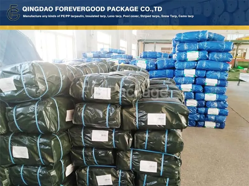 Темно-зеленый 120GSM PE Тарпаулин лист 