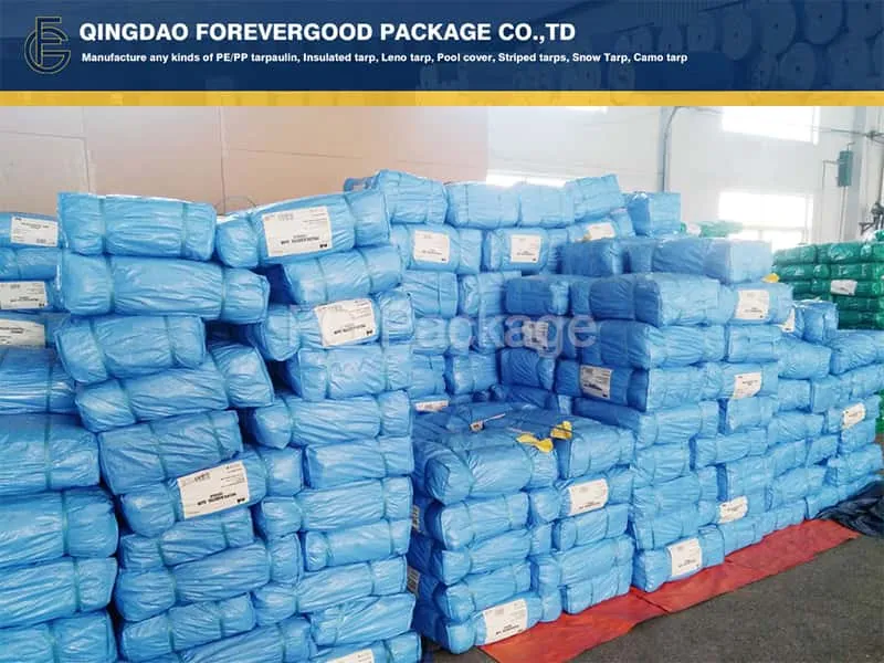 Синий полиэтиленовый брезент 100GSM