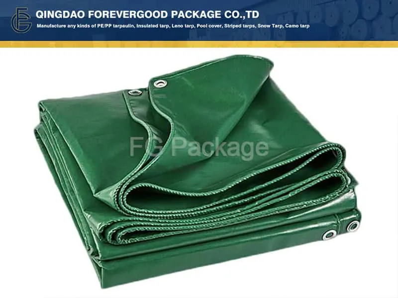 Зеленый 600gsm ПВХ Тарпаулин лист